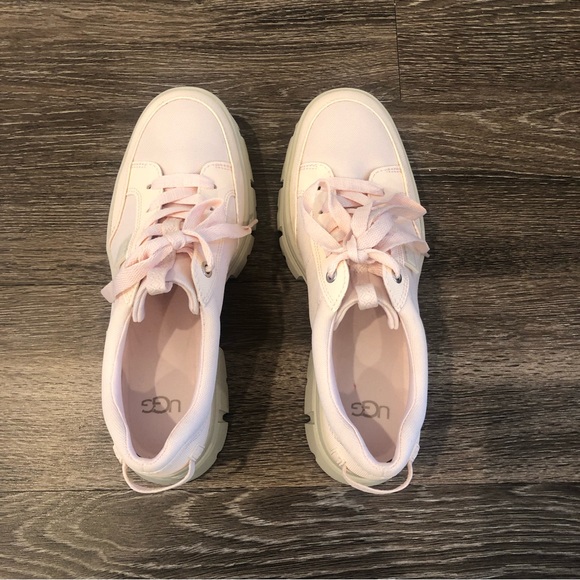 UGG ASHTON HYBRID ROSY BEIGE BLOCK PLATFORM SHOES, WOMEN US 9/ EUR 40/ UK 7~NWOB - Picture 6 of 9